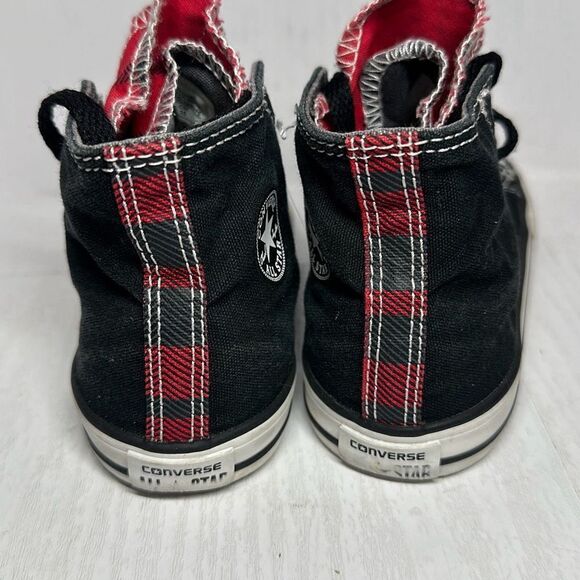 Converse All Star Chuck Taylor Black Red Hi Top Sneakers Tennis Shoes size 8 - Picture 7 of 9